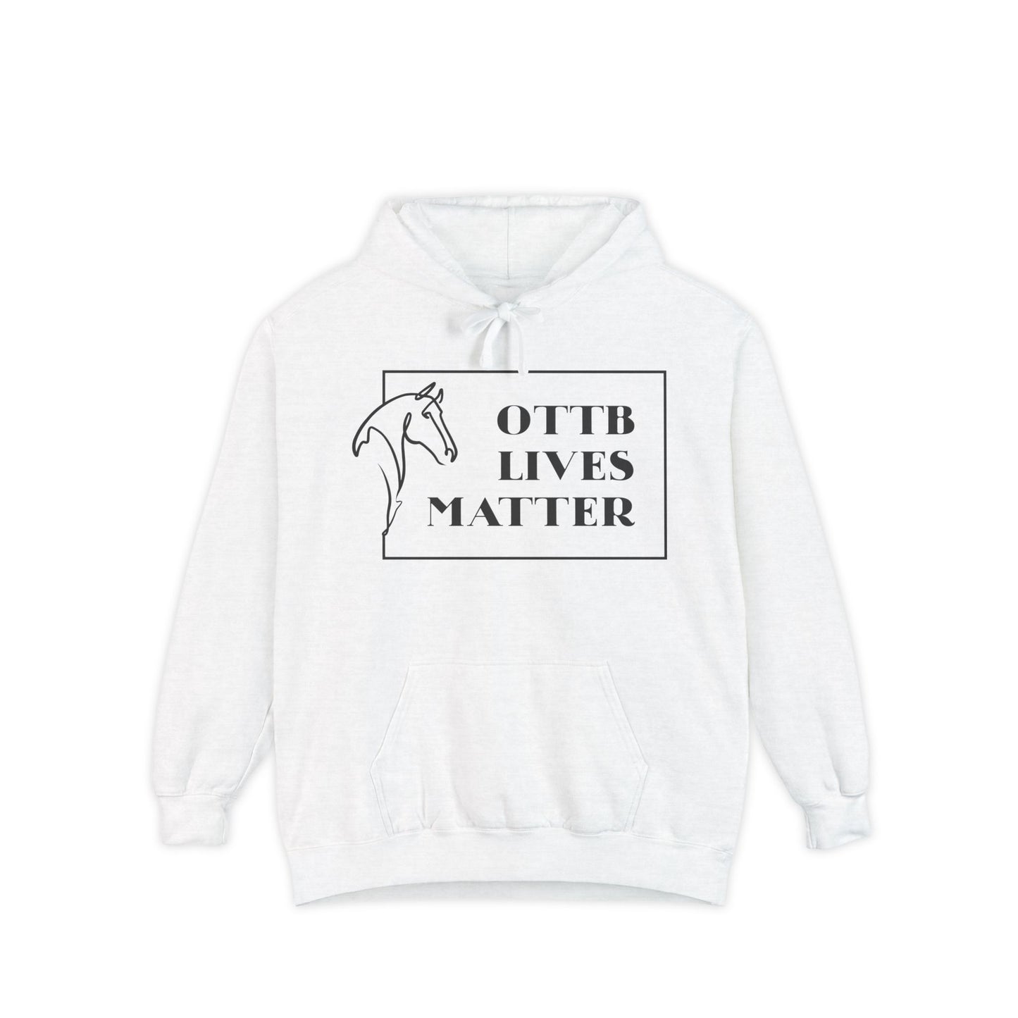 OTTB Lives Matter Rectangular Logo Unisex Garment-Dyed Hoodie