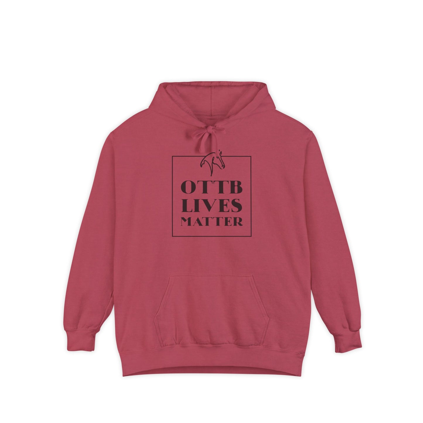 OTTB Lives Matter Square Logo Garment-Dyed Hoodie