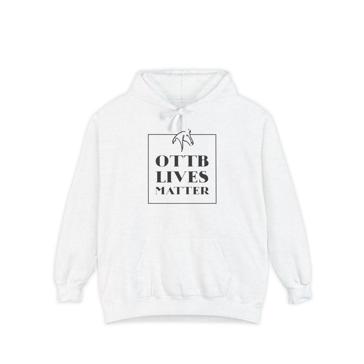 OTTB Lives Matter Square Logo Garment-Dyed Hoodie
