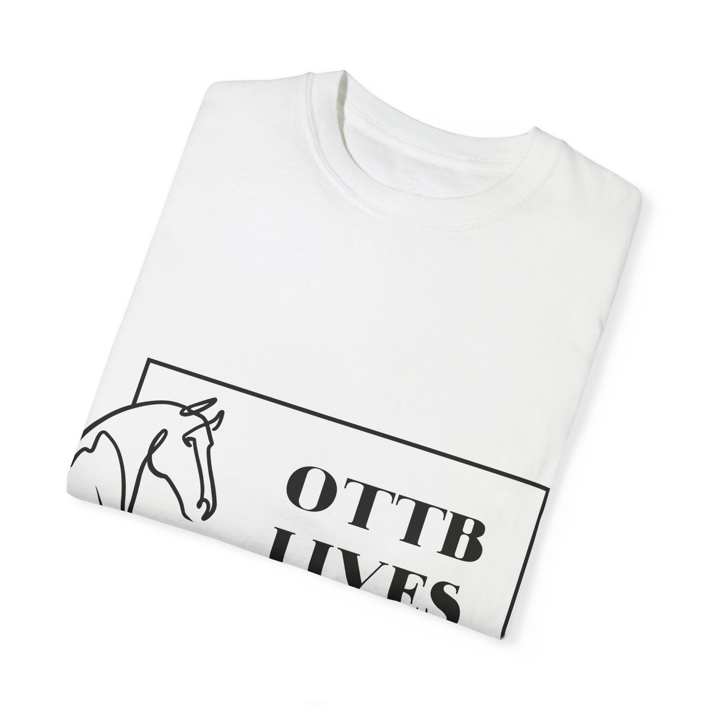 OTTB Lives Matter Rectangular Logo Garment-Dyed T-shirt