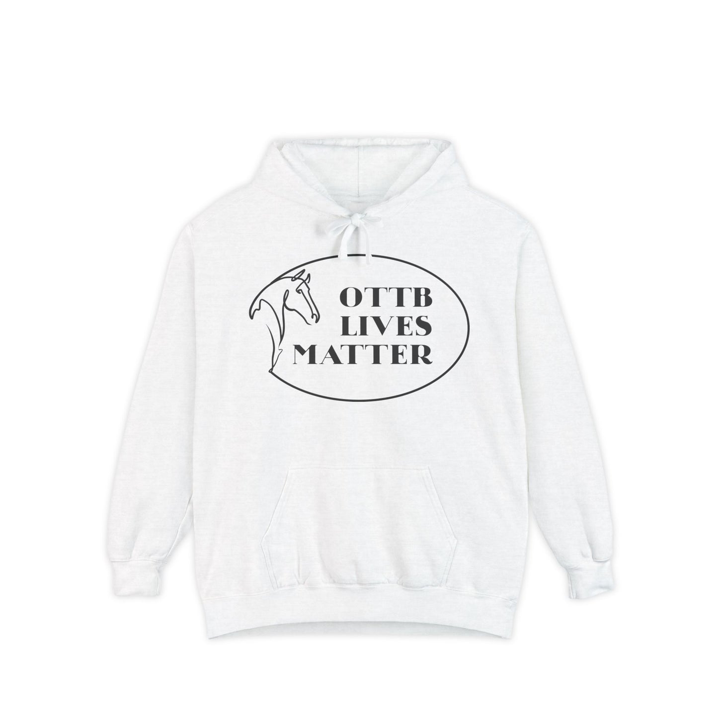 OTTB Lives Matter Round Logo Unisex Garment-Dyed Hoodie