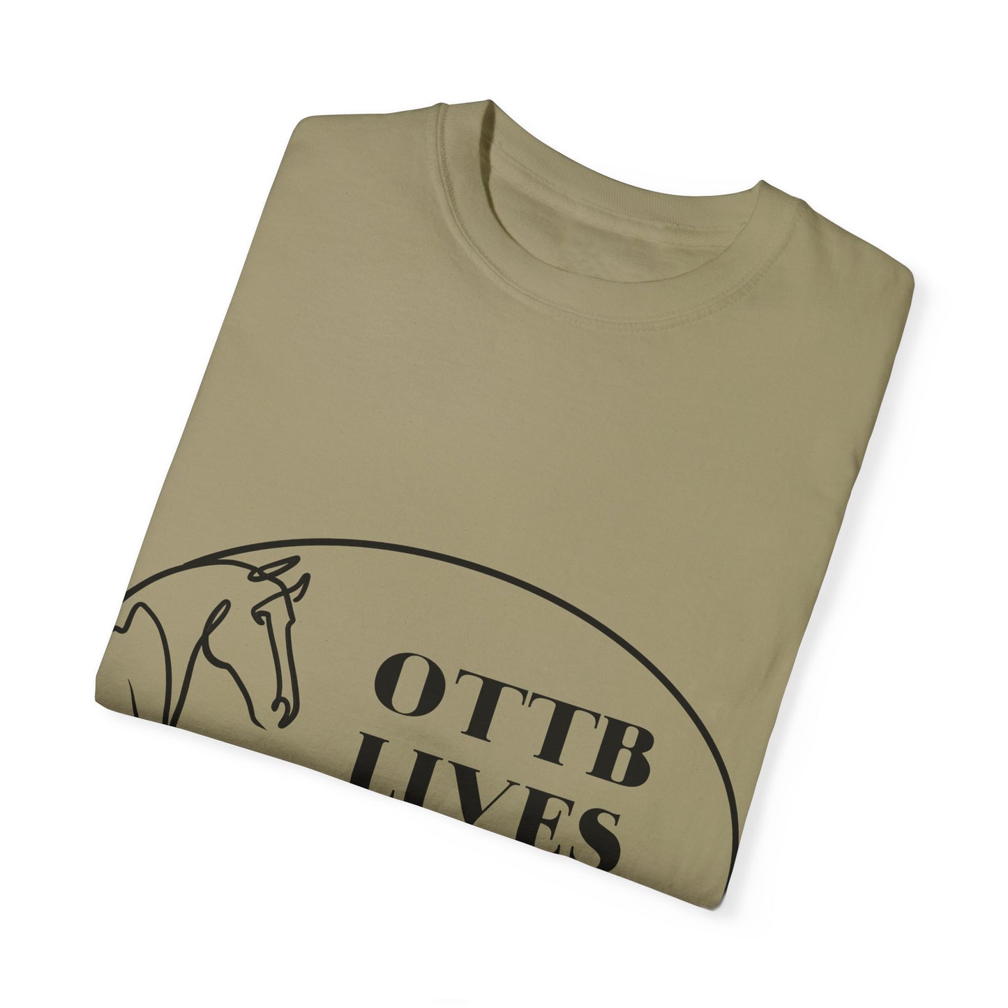 OTTB Lives Matter Round Logo Garment-Dyed T-shirt