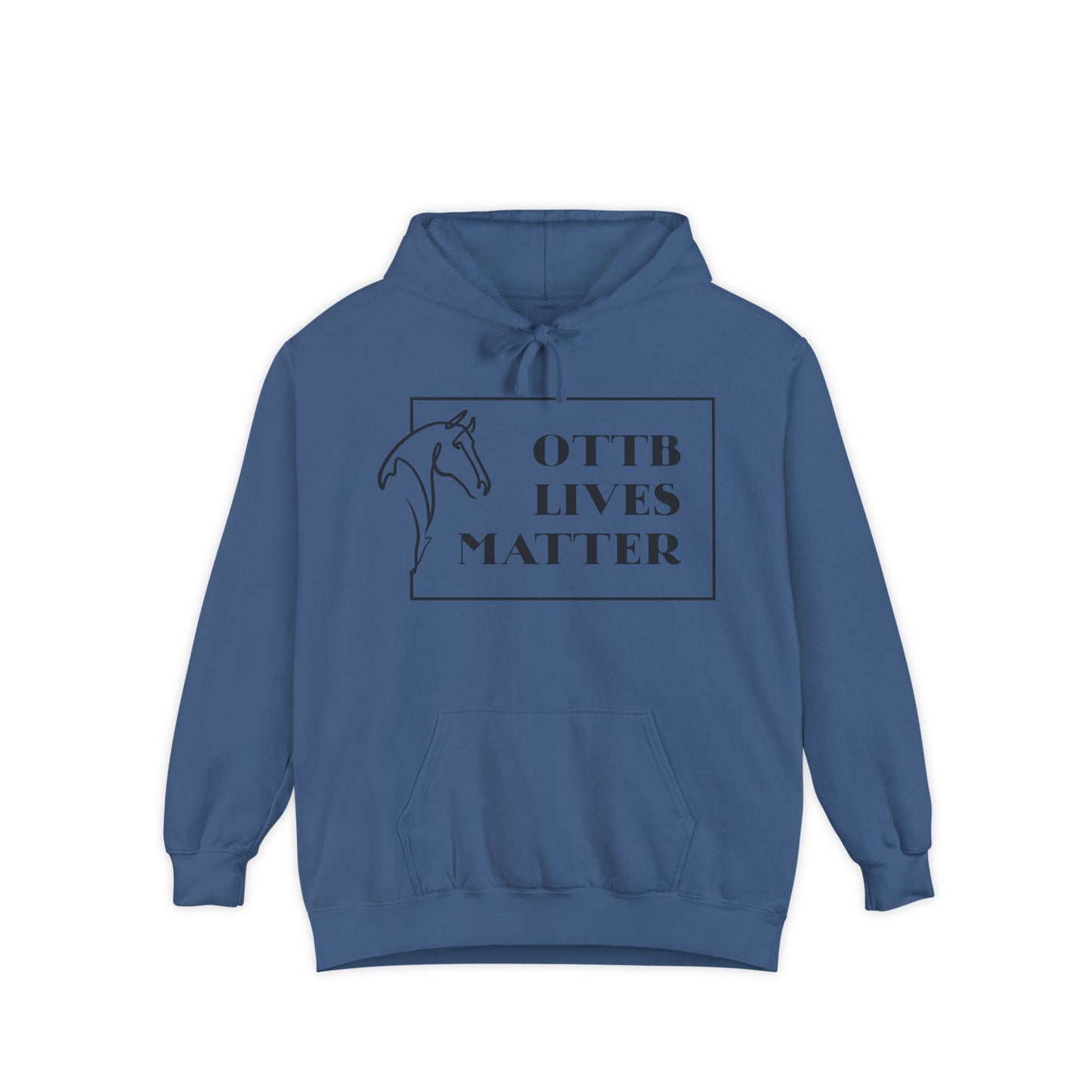 OTTB Lives Matter Rectangular Logo Unisex Garment-Dyed Hoodie