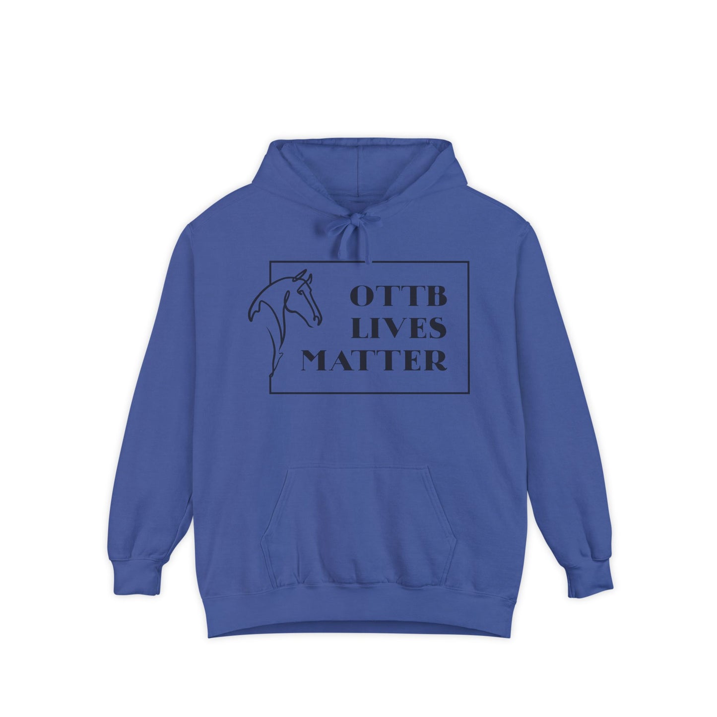 OTTB Lives Matter Rectangular Logo Unisex Garment-Dyed Hoodie
