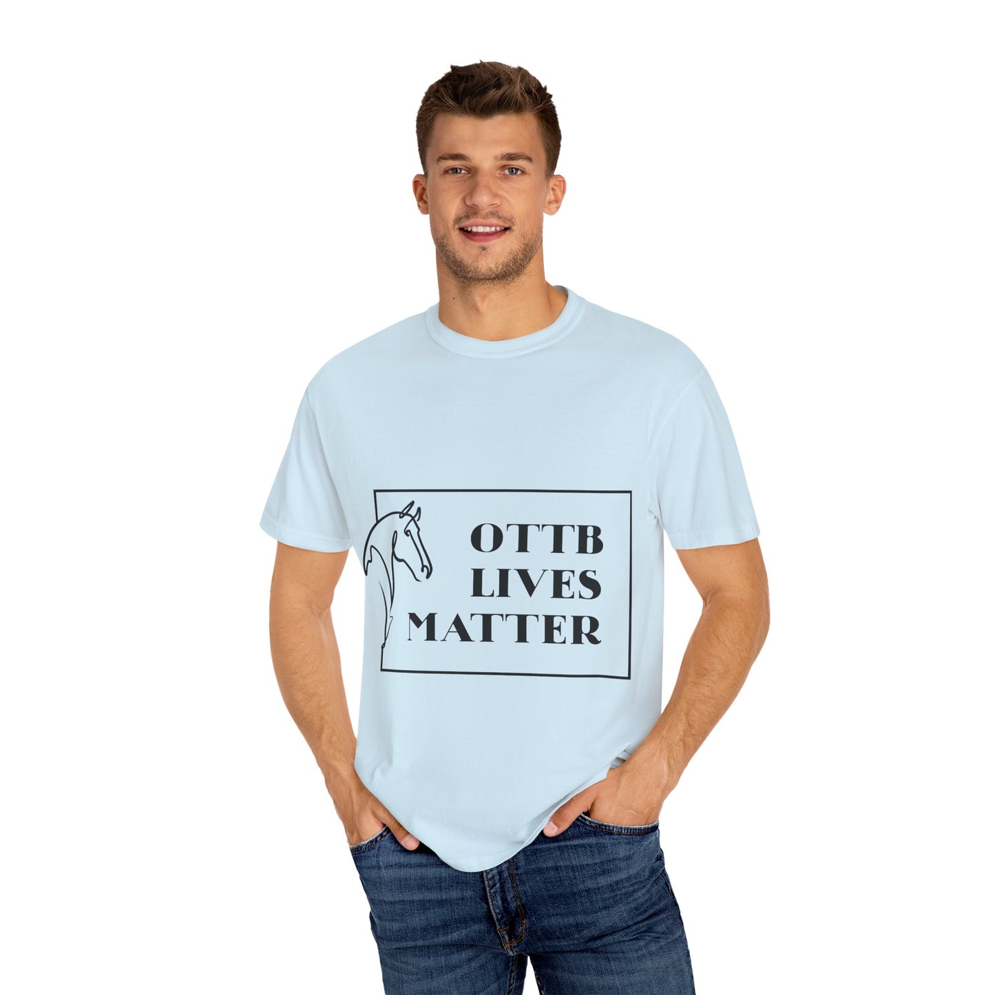 OTTB Lives Matter Rectangular Logo Garment-Dyed T-shirt