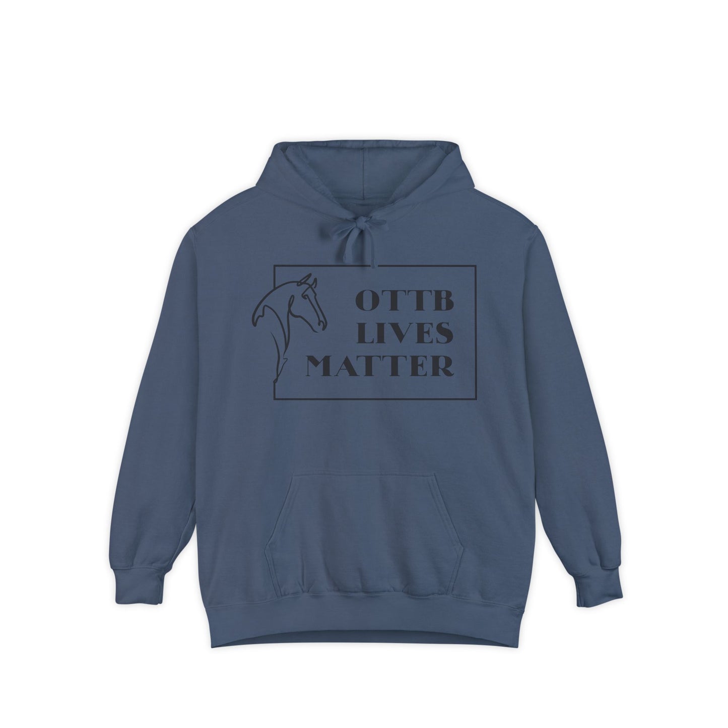 OTTB Lives Matter Rectangular Logo Unisex Garment-Dyed Hoodie