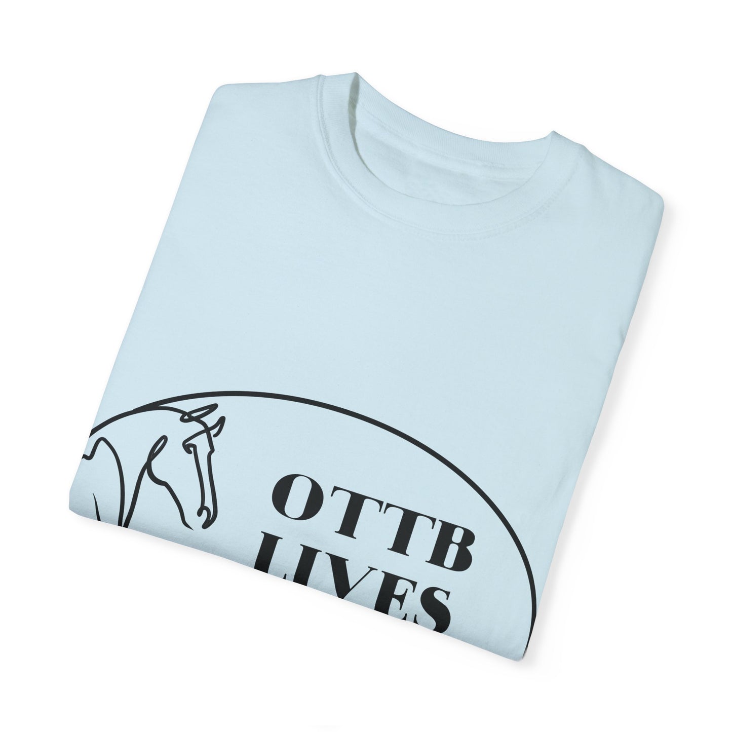 OTTB Lives Matter Round Logo Garment-Dyed T-shirt