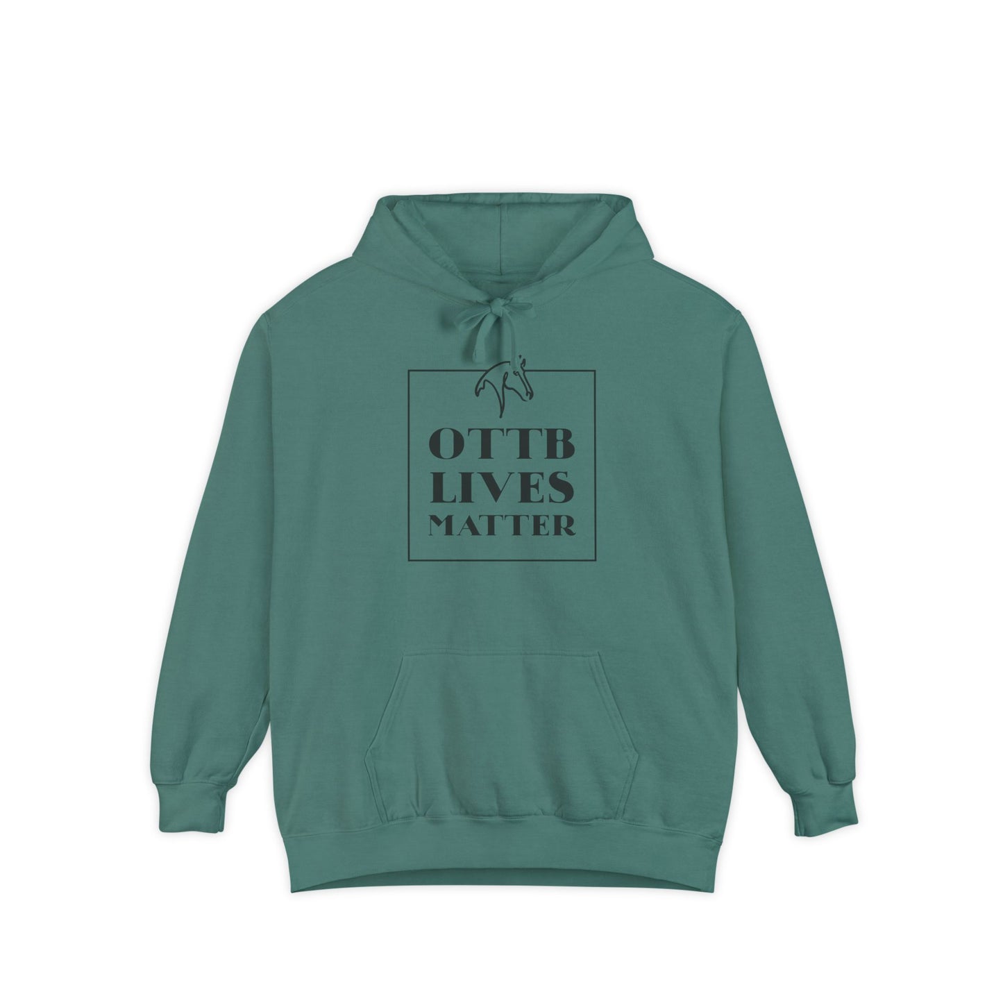 OTTB Lives Matter Square Logo Garment-Dyed Hoodie