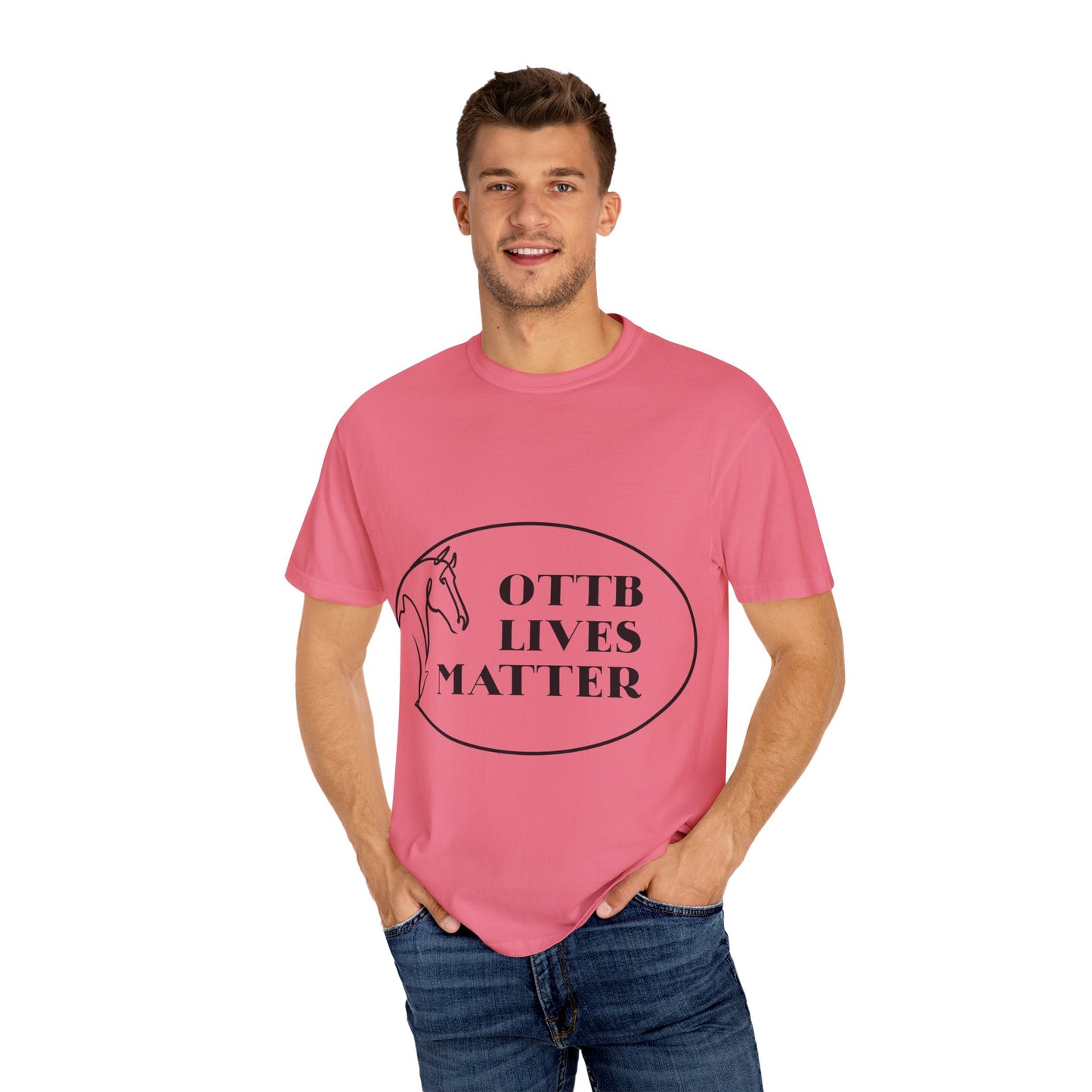 OTTB Lives Matter Round Logo Garment-Dyed T-shirt