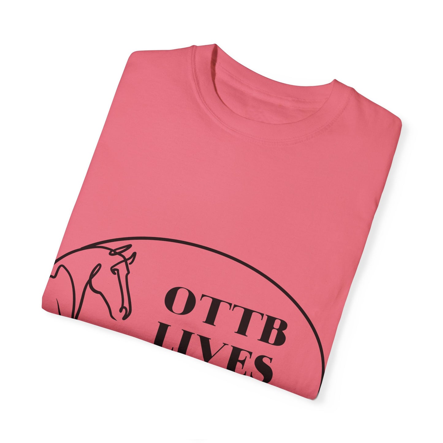 OTTB Lives Matter Round Logo Garment-Dyed T-shirt