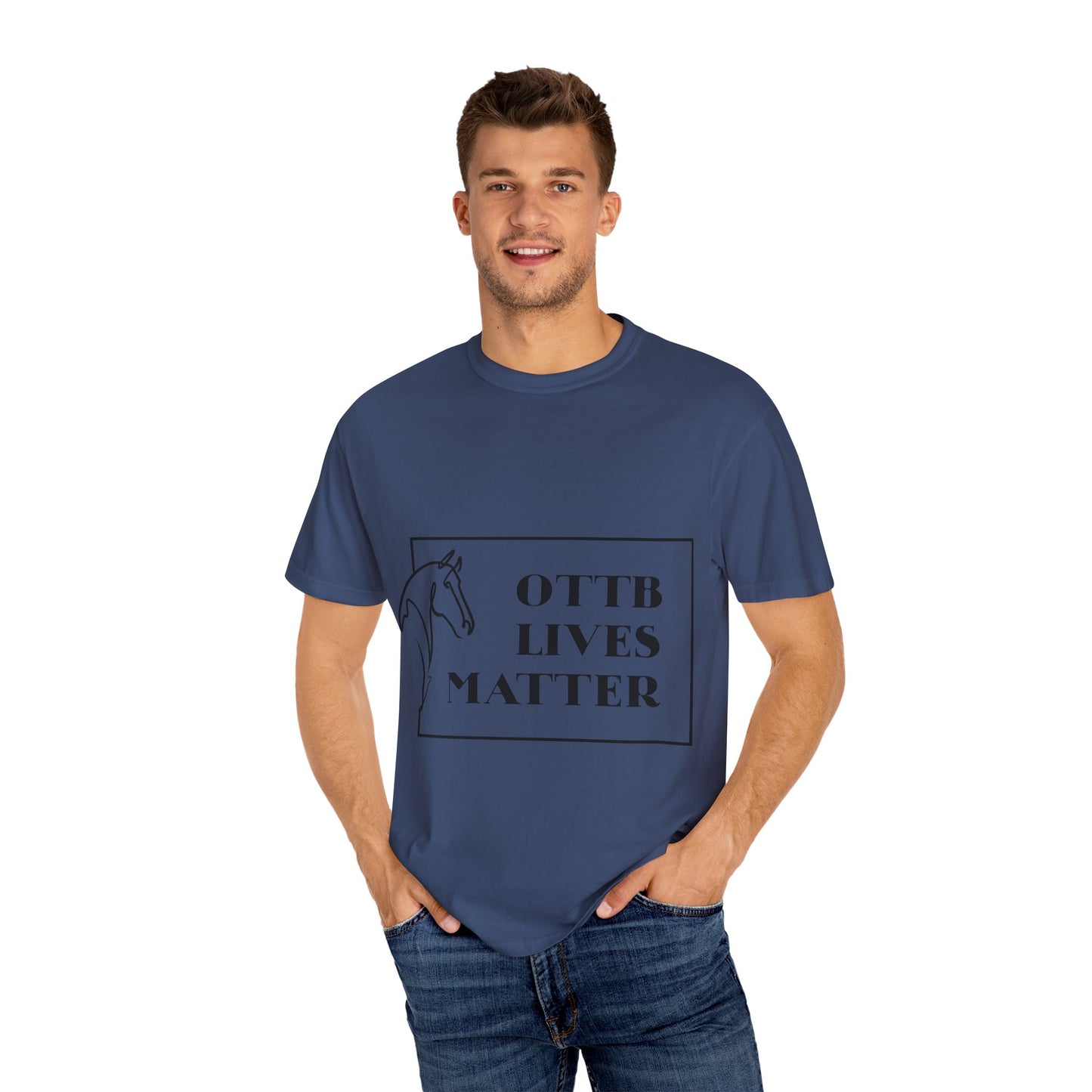 OTTB Lives Matter Rectangular Logo Garment-Dyed T-shirt