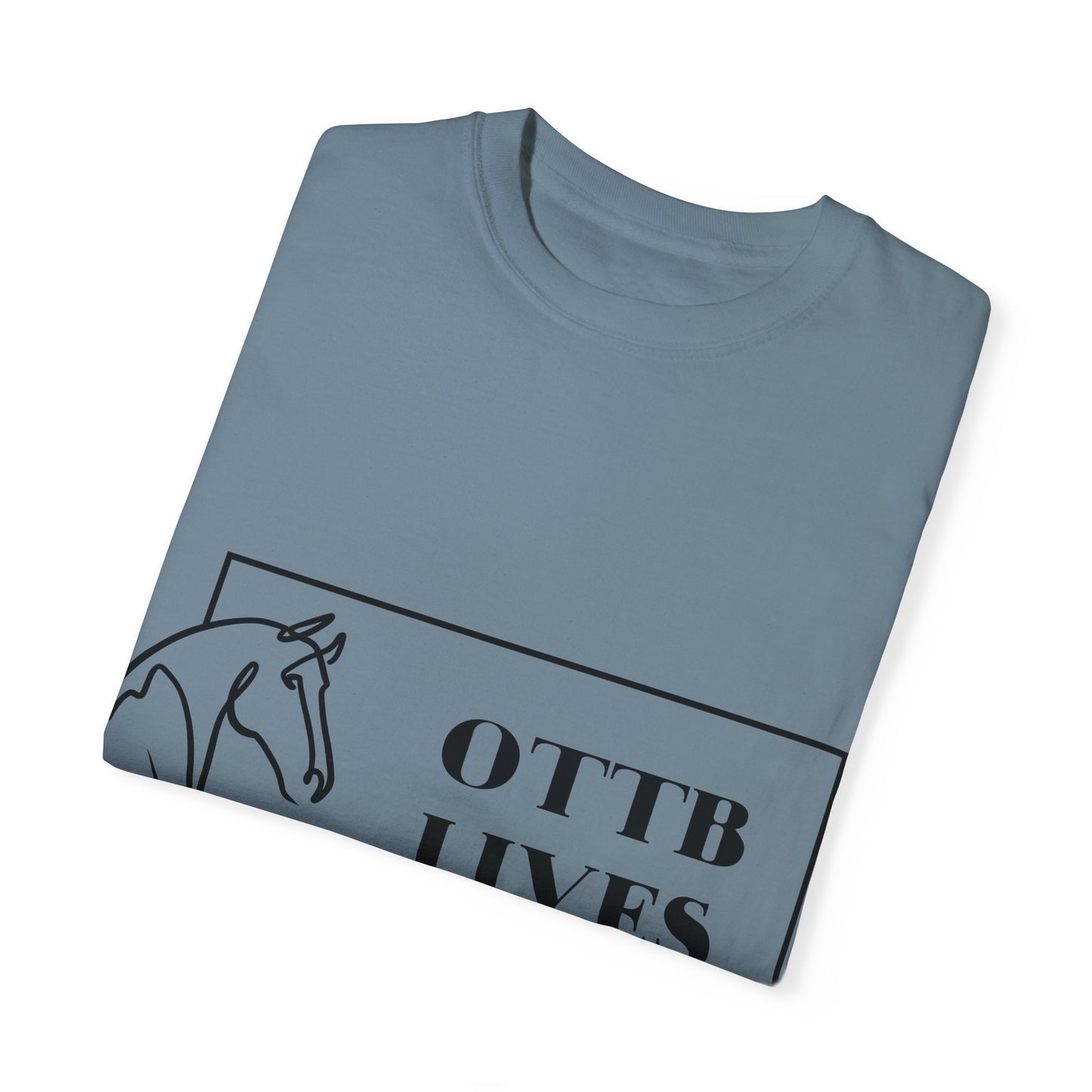 OTTB Lives Matter Rectangular Logo Garment-Dyed T-shirt