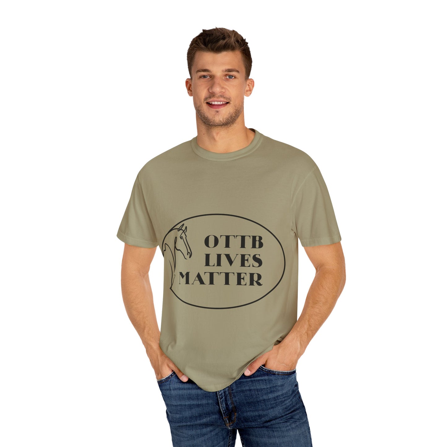 OTTB Lives Matter Round Logo Garment-Dyed T-shirt