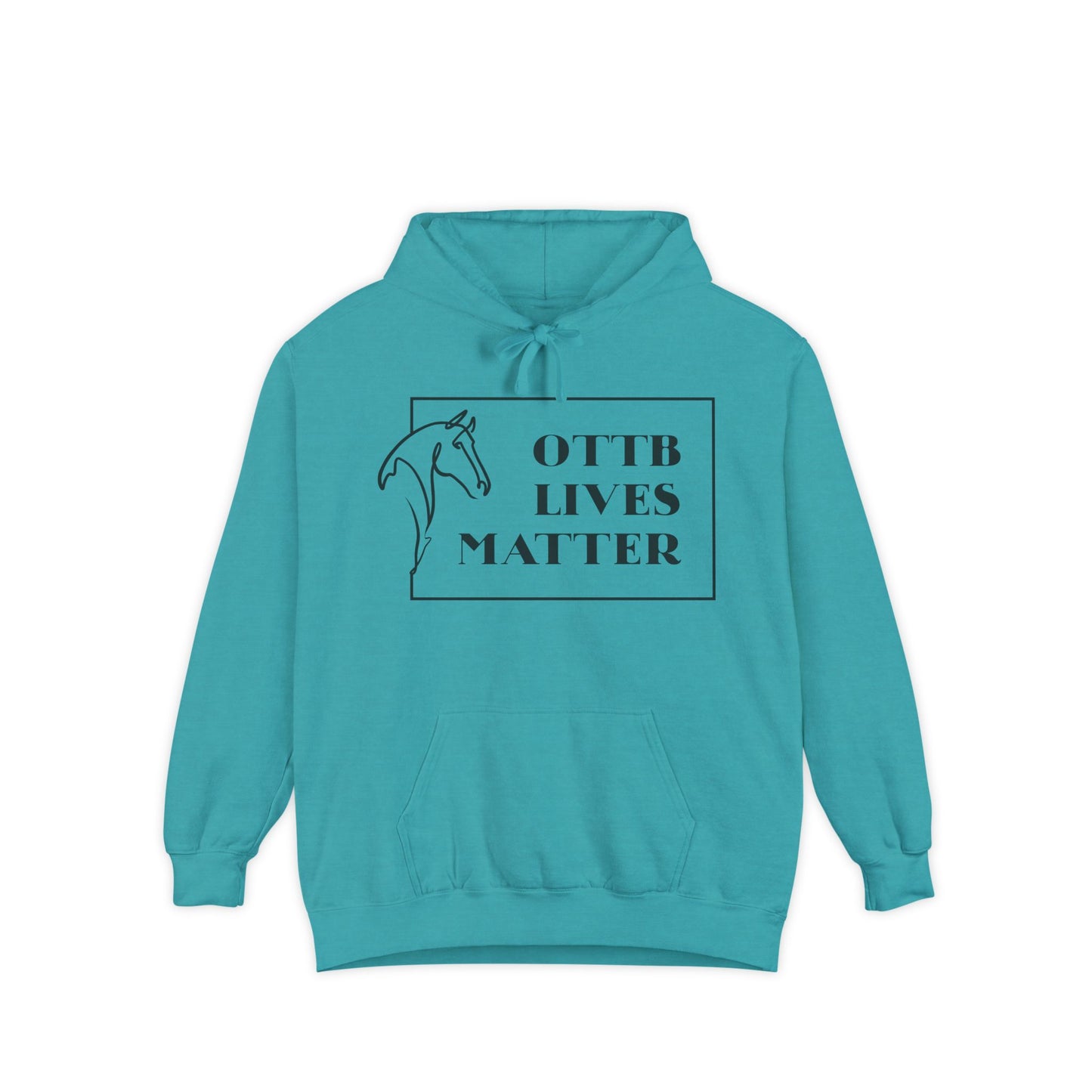 OTTB Lives Matter Rectangular Logo Unisex Garment-Dyed Hoodie