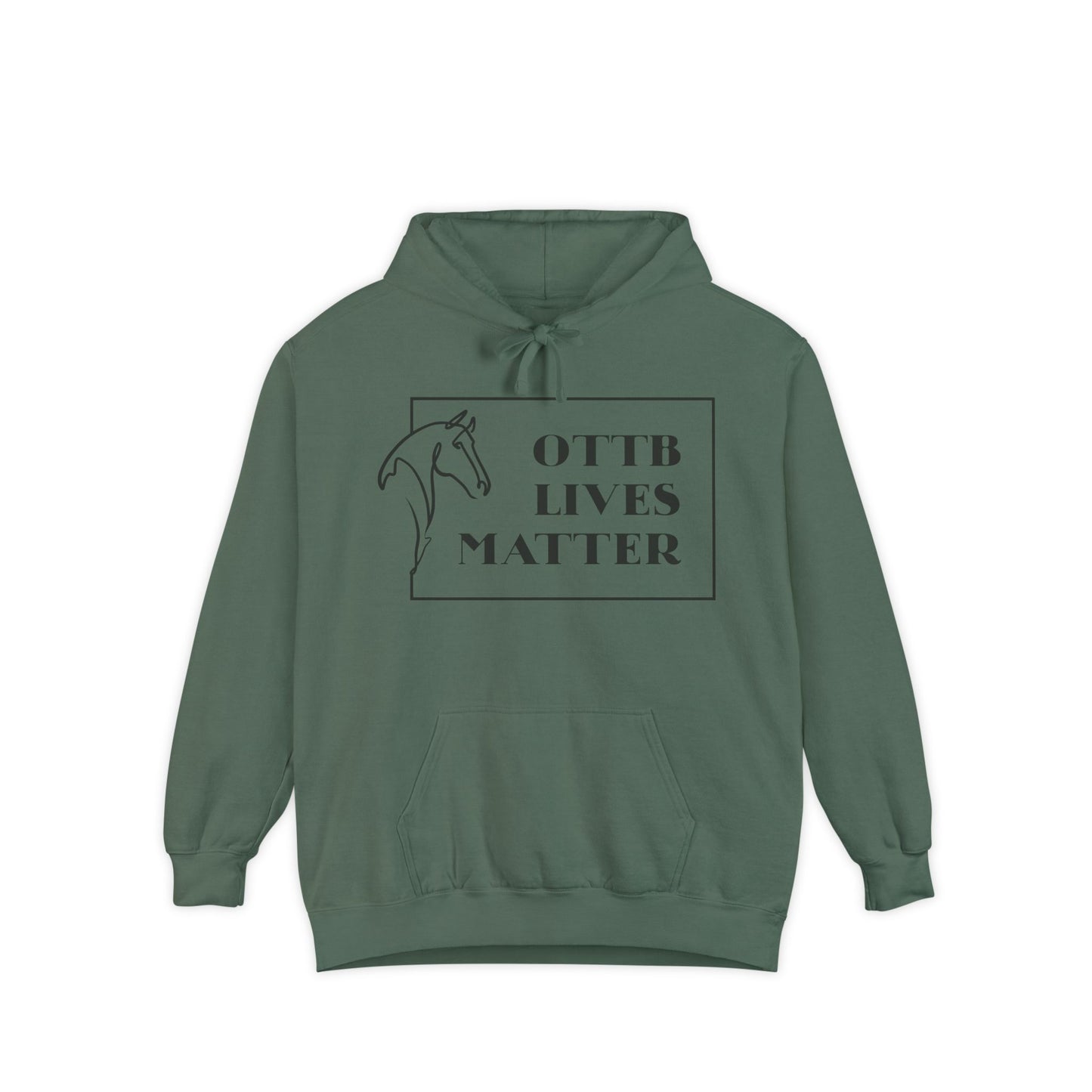 OTTB Lives Matter Rectangular Logo Unisex Garment-Dyed Hoodie