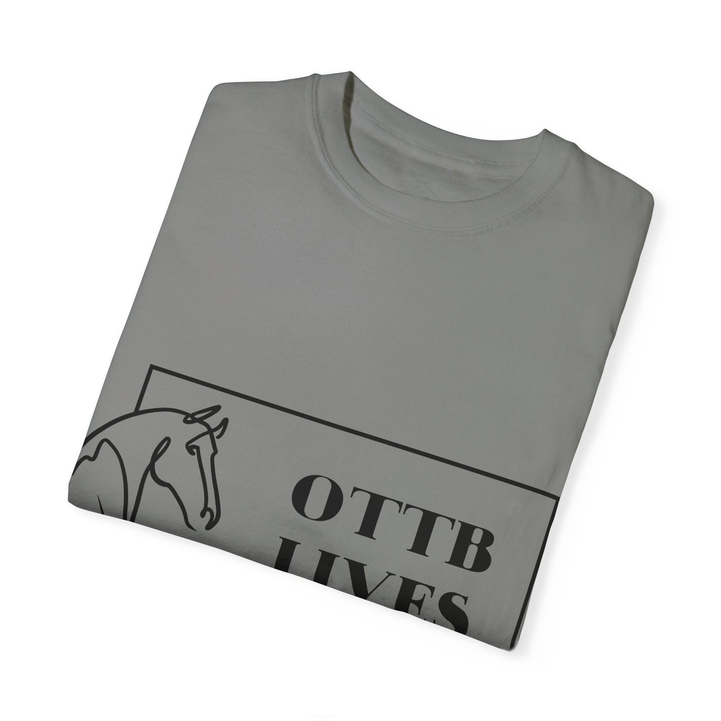 OTTB Lives Matter Rectangular Logo Garment-Dyed T-shirt