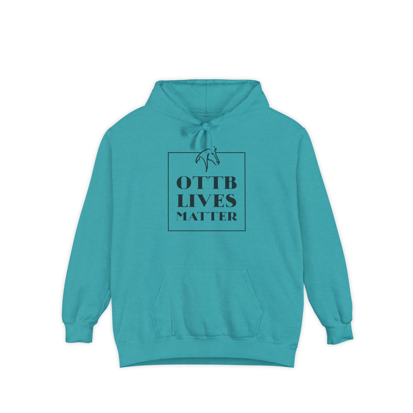 OTTB Lives Matter Square Logo Garment-Dyed Hoodie