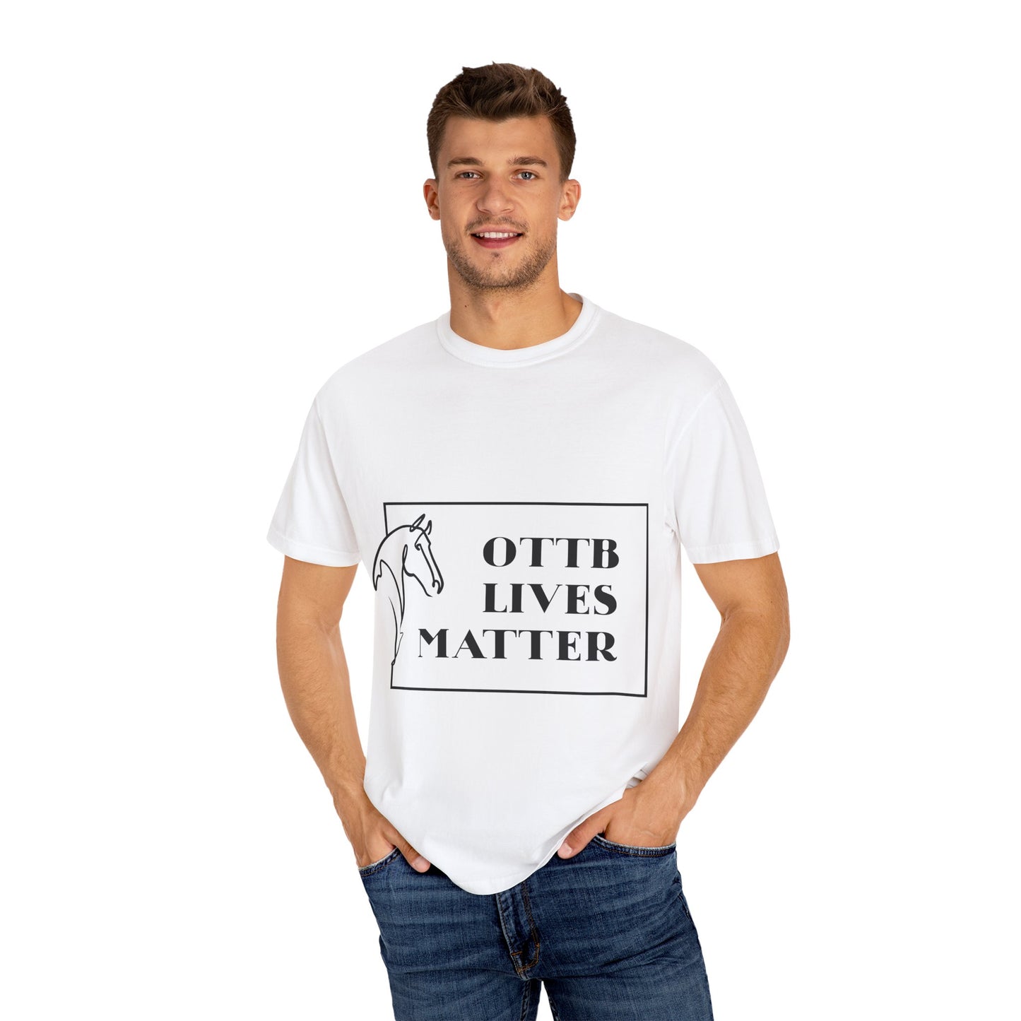 OTTB Lives Matter Rectangular Logo Garment-Dyed T-shirt