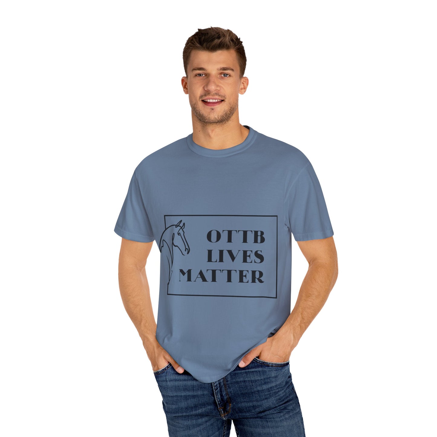 OTTB Lives Matter Rectangular Logo Garment-Dyed T-shirt