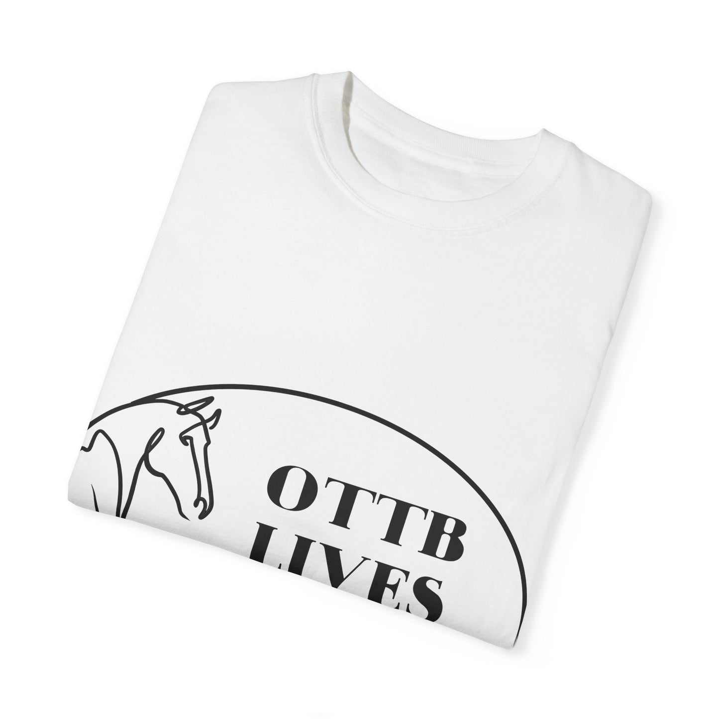 OTTB Lives Matter Round Logo Garment-Dyed T-shirt