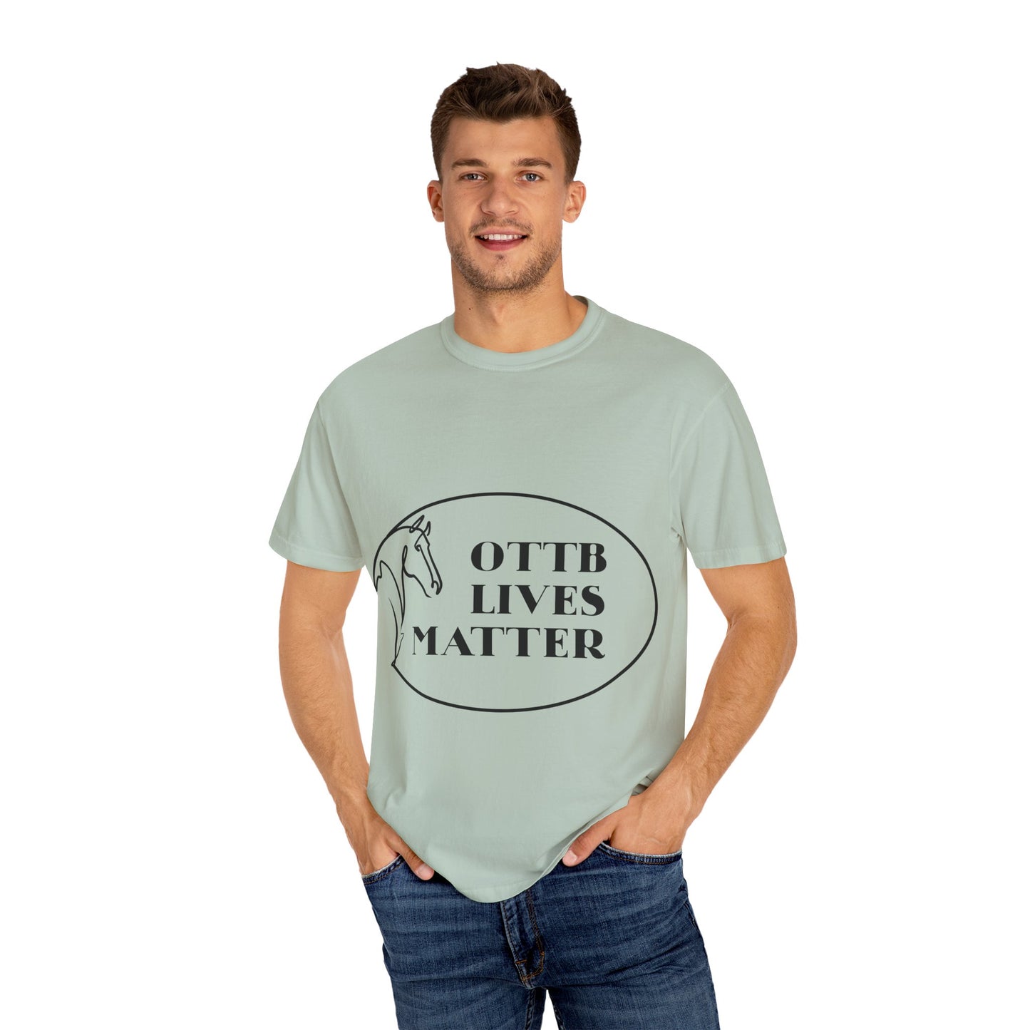 OTTB Lives Matter Round Logo Garment-Dyed T-shirt