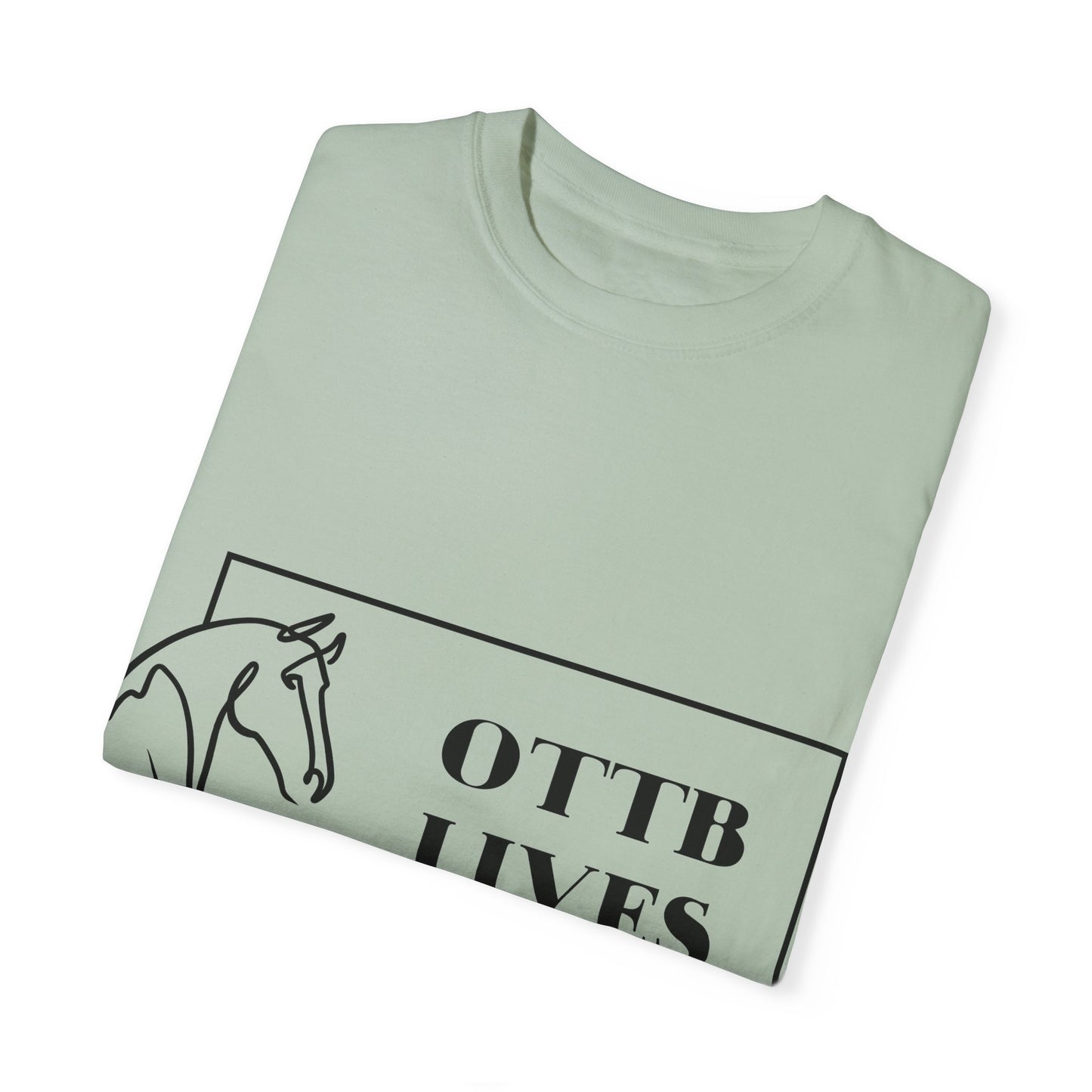 OTTB Lives Matter Rectangular Logo Garment-Dyed T-shirt