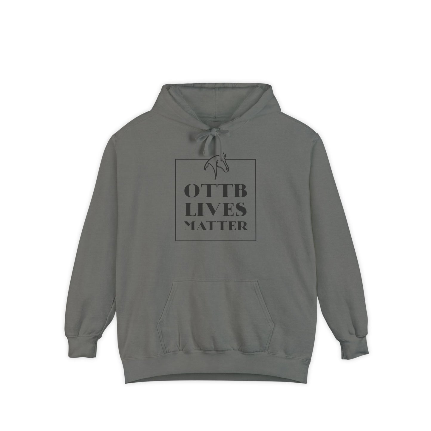 OTTB Lives Matter Square Logo Garment-Dyed Hoodie