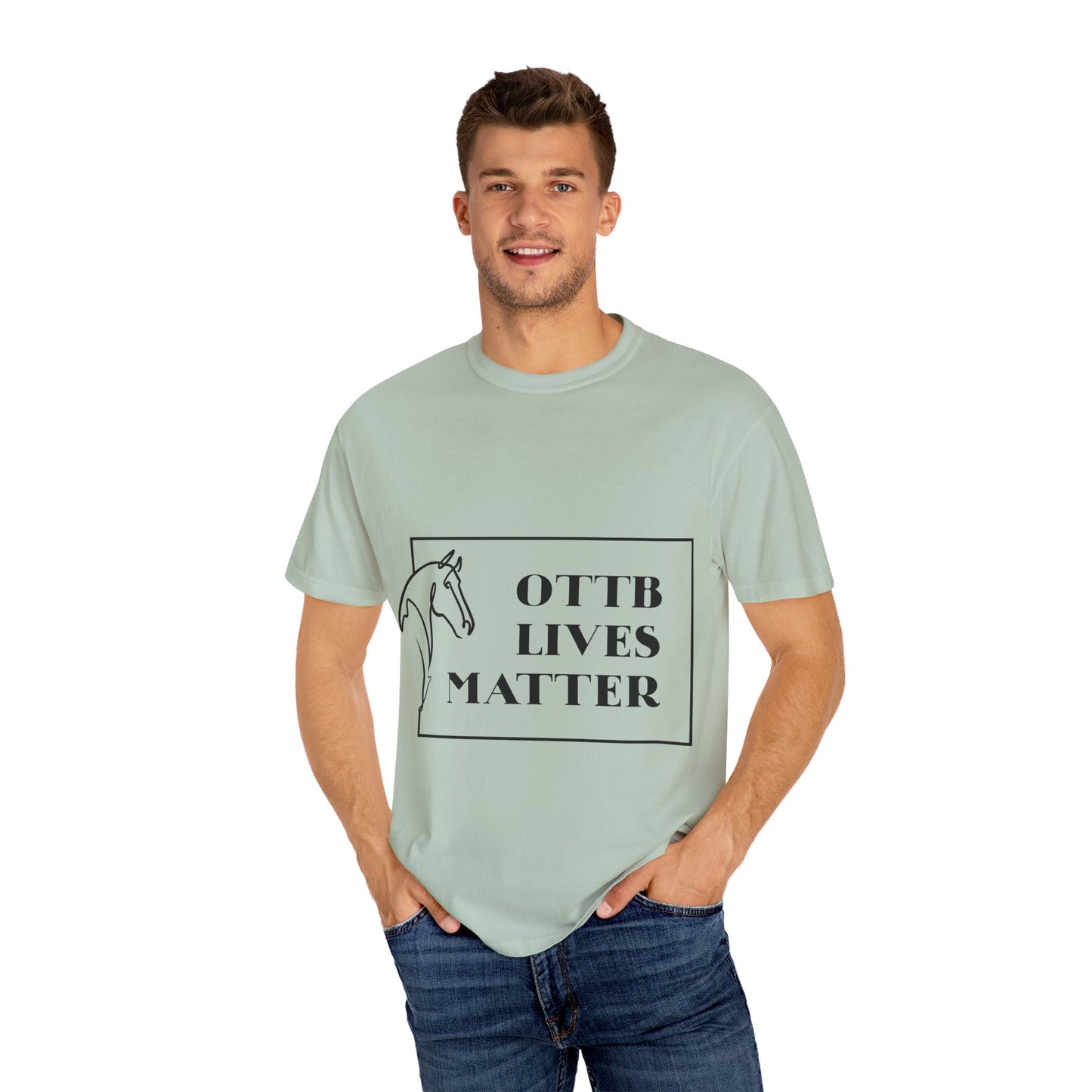 OTTB Lives Matter Rectangular Logo Garment-Dyed T-shirt