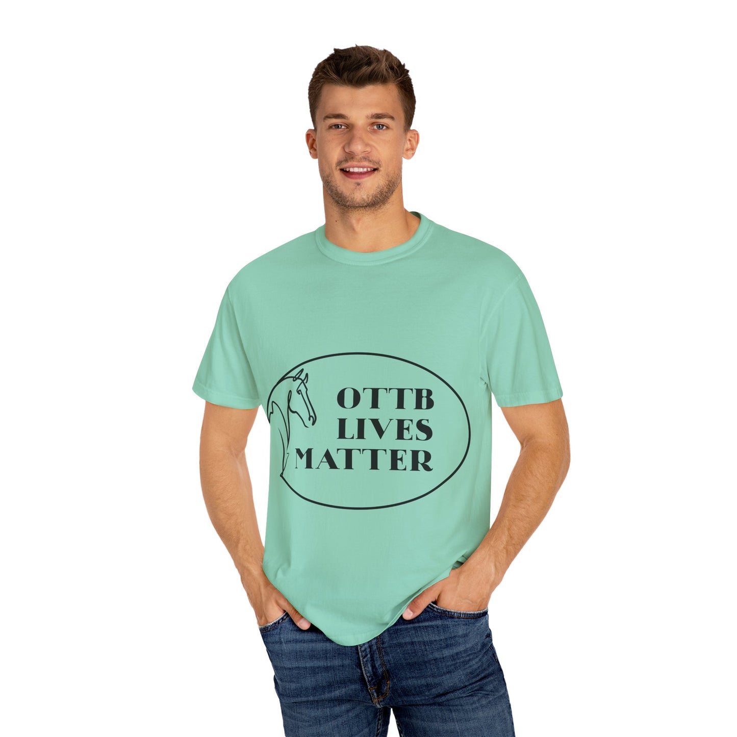 OTTB Lives Matter Round Logo Garment-Dyed T-shirt