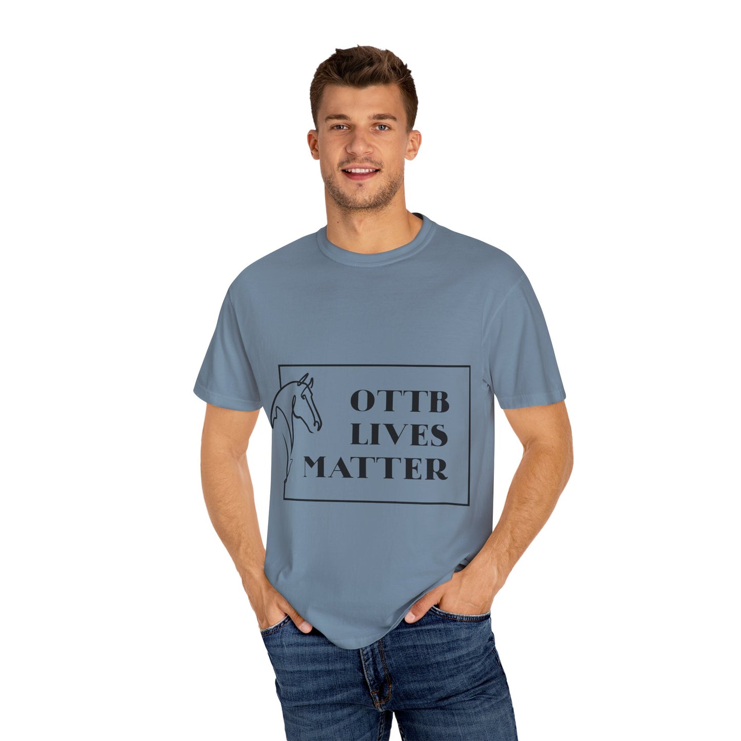 OTTB Lives Matter Rectangular Logo Garment-Dyed T-shirt