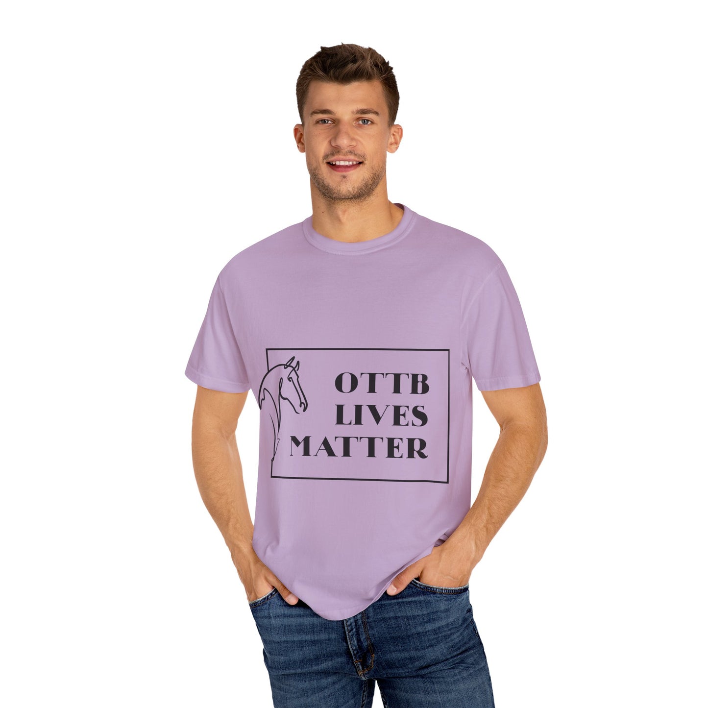 OTTB Lives Matter Rectangular Logo Garment-Dyed T-shirt