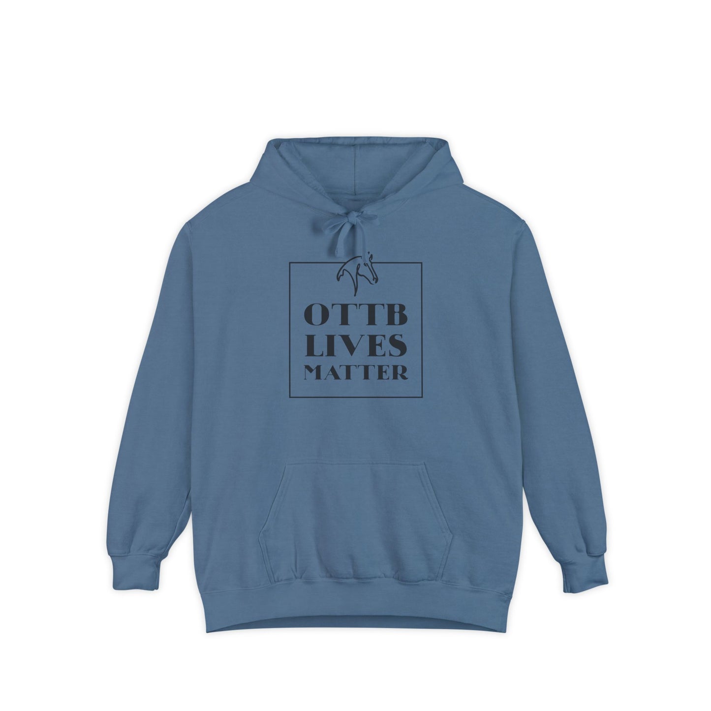 OTTB Lives Matter Square Logo Garment-Dyed Hoodie