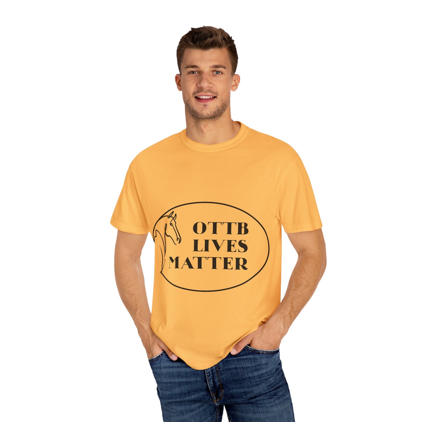 OTTB Lives Matter Round Logo Garment-Dyed T-shirt