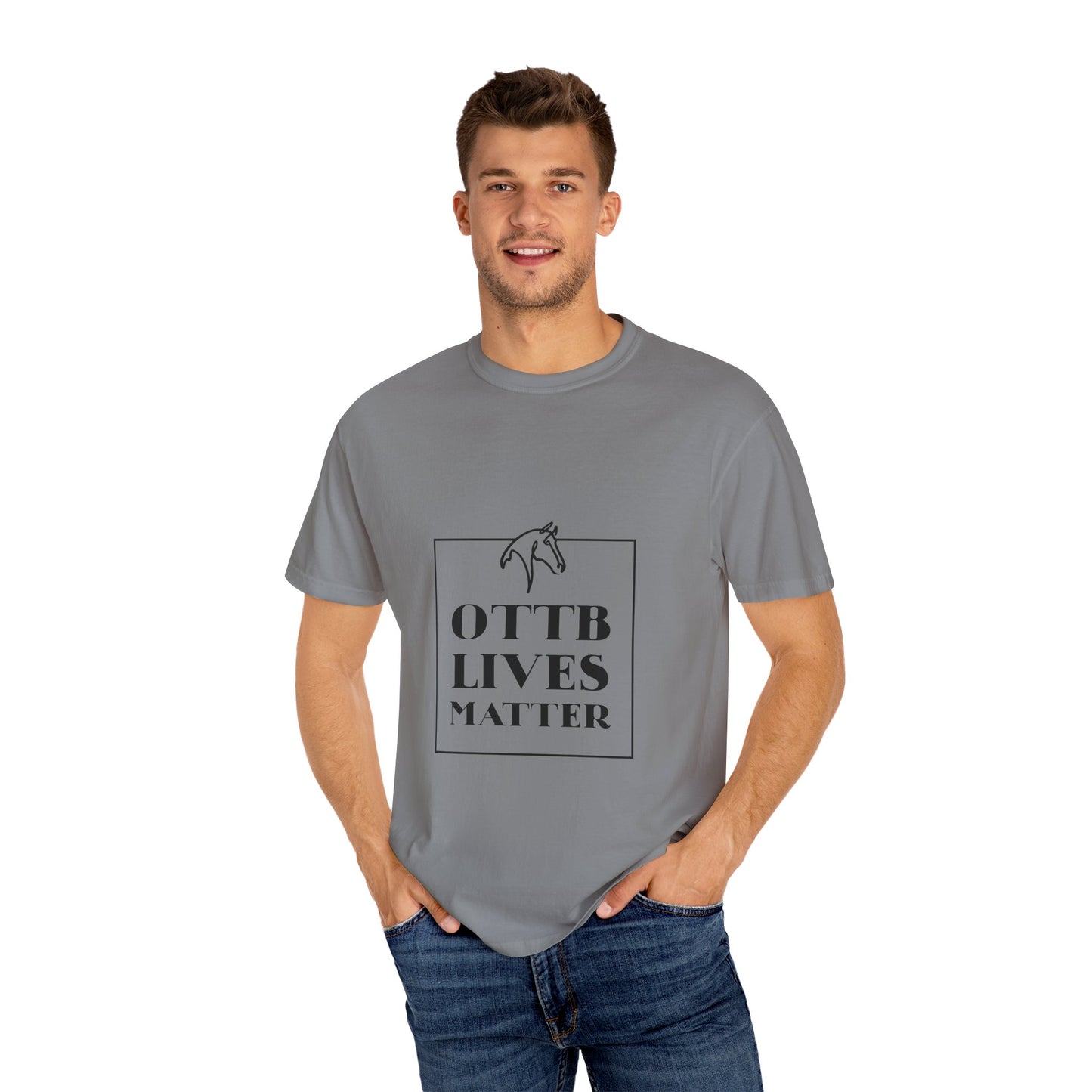 OTTB Lives Matter Square Logo Garment-Dyed T-shirt