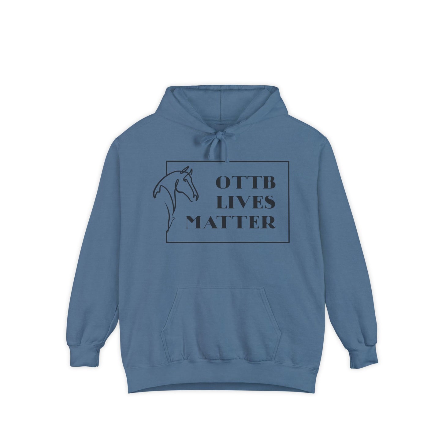 OTTB Lives Matter Rectangular Logo Unisex Garment-Dyed Hoodie