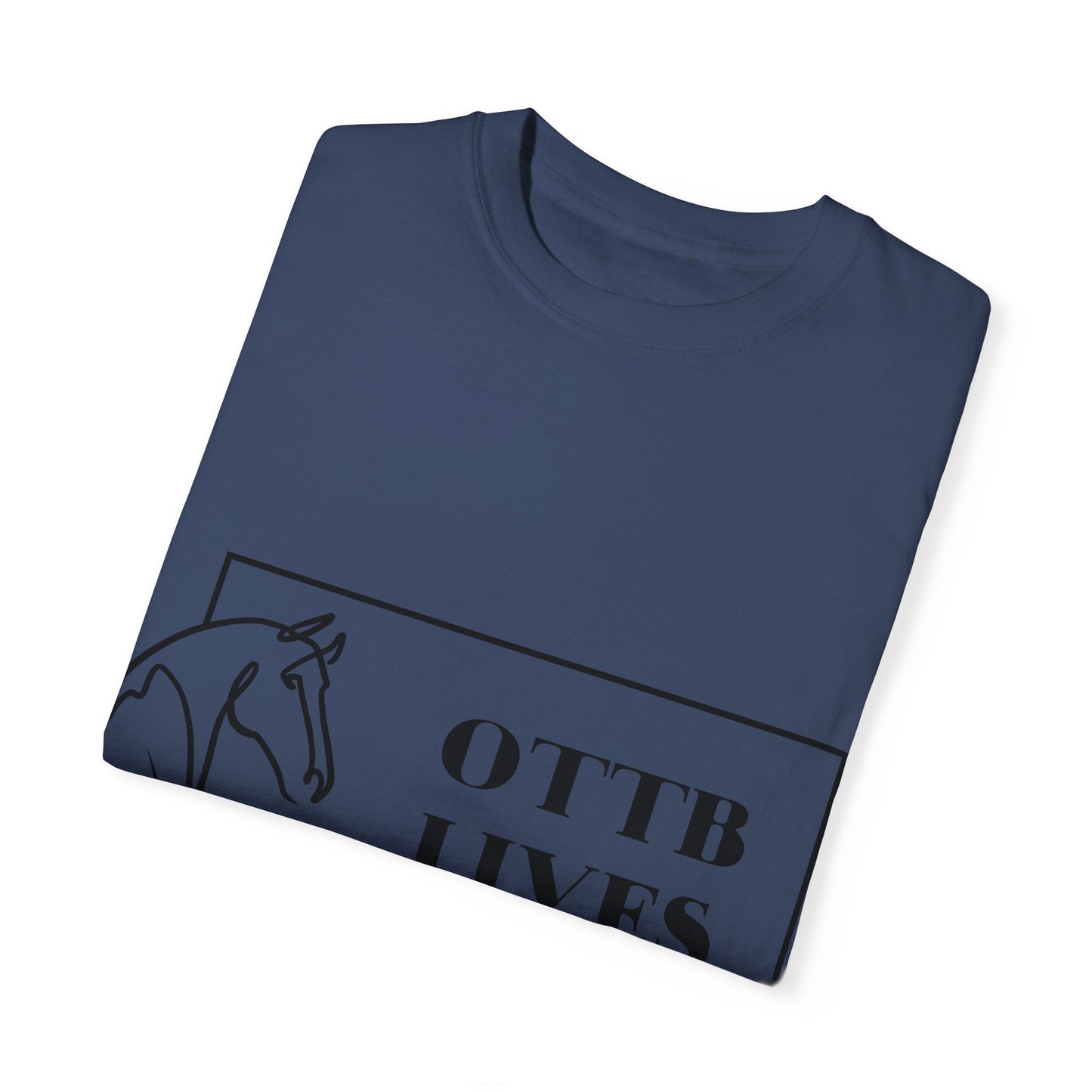 OTTB Lives Matter Rectangular Logo Garment-Dyed T-shirt