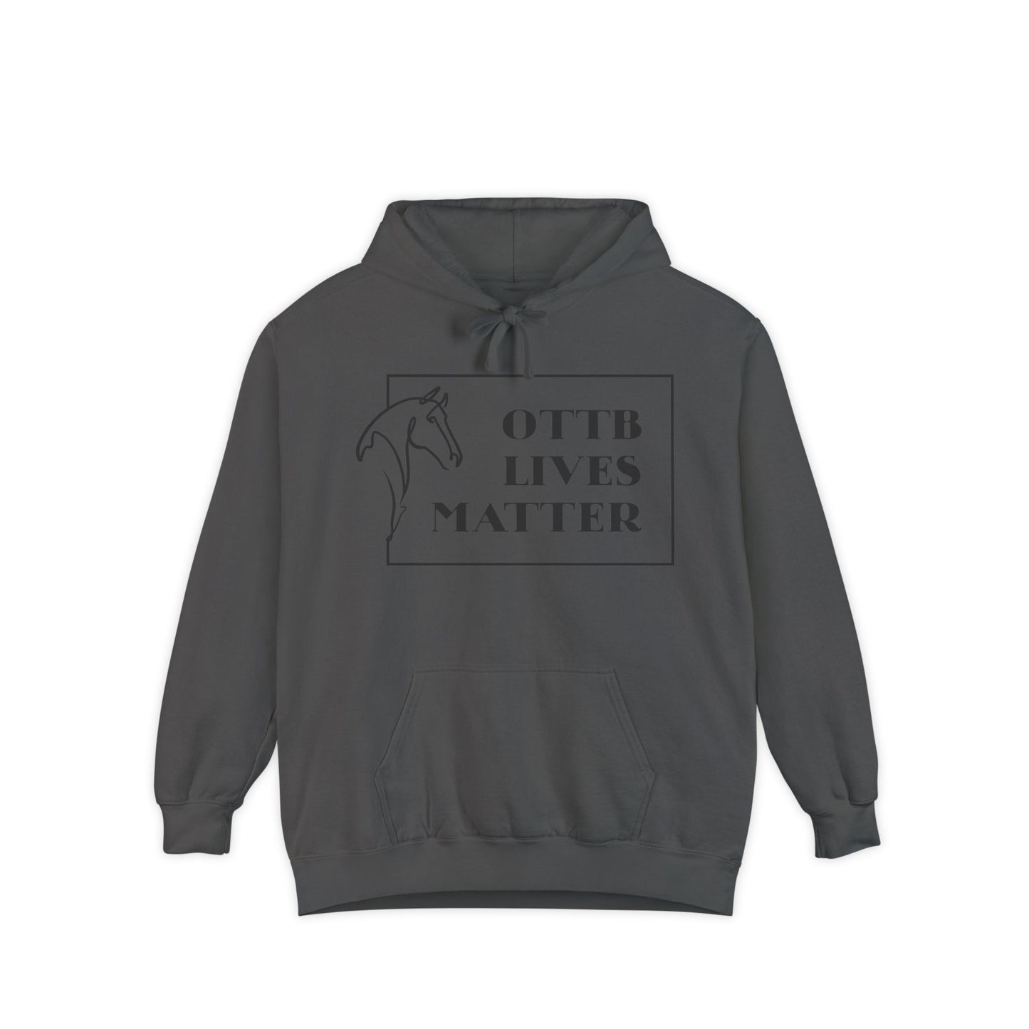 OTTB Lives Matter Rectangular Logo Unisex Garment-Dyed Hoodie