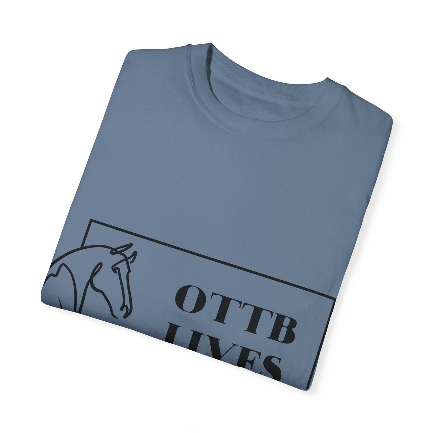 OTTB Lives Matter Rectangular Logo Garment-Dyed T-shirt